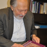 Professor Seyyed H Nasser with canvas of the soul